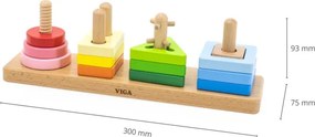 Kocky s triedičom tvarov Viga 44685 geometrické obrazce