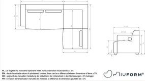 Svetlosivá rohová pohovka (pravý roh) Flex Felix – Miuform