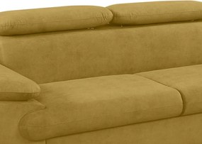 Rohová sedacia súprava Scala, žltá látka, pravý roh