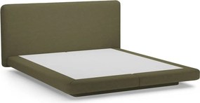 Zelená čalúnená dvojlôžková posteľ 140x200 cm Linea – Micadoni