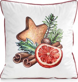 VIANOČNÁ DEKORAČNÁ OBLIEČKA NA VANKÚŠ COZY7 45X45 CM VZOROVANÁ