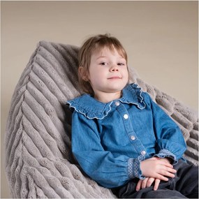 Sedací vak pre deti – béžový Lamell, prémiový manšestr