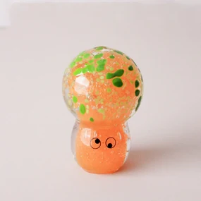 Studio Arhoj Sklenená figúrka Crystal Blob Orange Crazy Shroom