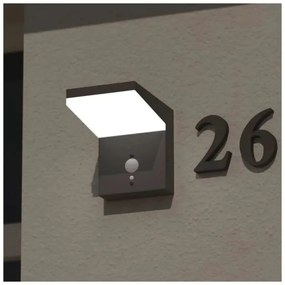 LED solárne nástenné svietidlo so senzorom LED/4,4W/3,7V 2200 mAh IP44