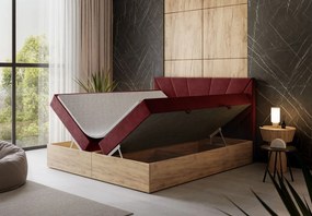 Čalúnená drevená manželská posteľ s matracom FIONA 140 x 200 cm
