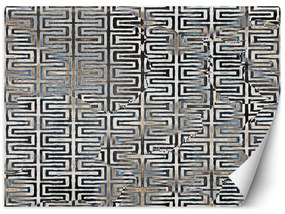 Fototapeta, Geometrický vzor ve zlatém lesku - 150x105 cm