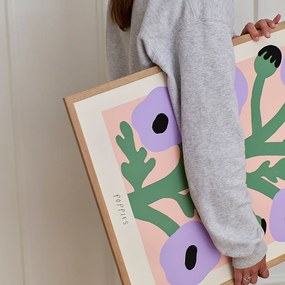 The Poster Club Plagát Purple Poppies by Madelen Möllard 50x70