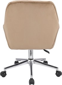 JU Stolička LARGO v béžovej farbe, so striebornou základňou
