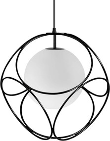 Toolight Toolight, stropné svietidlo 1xE27 APP1019-1CP, čierna-biela, OSW-07558