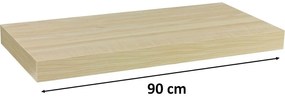 STILISTA VOLATO 31072 Nástenná polica - svetlé drevo 90 cm