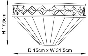 Endon 64149 - Nástenné svietidlo Tiffany FARGO 1xE14/40W/230V