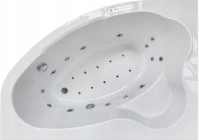 Rohová asymetrická kúpeľňová vírivka s hydromasážou 120x180, ľavá