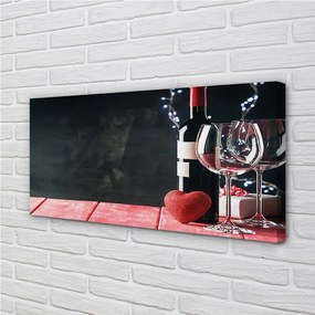 Obraz canvas Heart of glass poháre na víno 140x70 cm