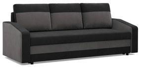 Veľká rozkladacia pohovka HEWLET MODEL 2 Čierna/sivá