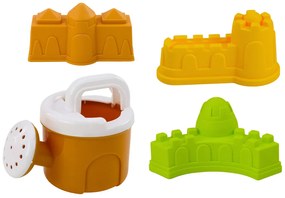 LEAN TOYS Sada hračiek na piesok - mlyn, formičky, náradie – ružová