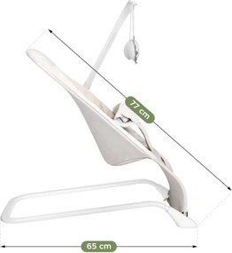 Detské hojdacie kreslo Moon 10 béžové