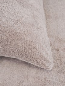 Baránková obliečka na vankúšik mikroplyš 40 × 40 cm – Teddy cappuccino