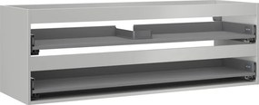 Mexen Box-A, závesná skrinka 140 cm, 2 zásuvky, matná sivá, 91AX0-1400-470-2-62