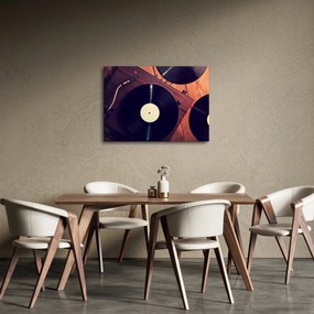 Obraz gramofónových dosiek (70x50 cm)