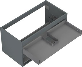 Mexen Box-A, závesná skrinka 90 cm, 2 zásuvky, grafitová matná, 91AX0-0900-470-2-66