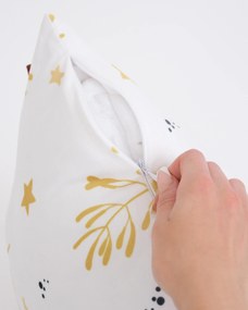 Vianočná obliečka na vankúšik Velvet 40 × 40 cm - Imelo biele