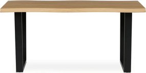 Jedálenský stôl 160x90 cm HT-F4216 OAK divoký dub / čierny