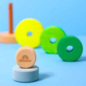 Grimm's - Malá stohovacia veža - neónovo zelená