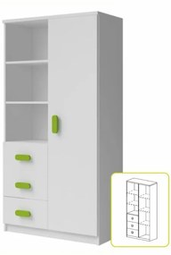 ID Kombinovaná šatníková skriňa SVEND