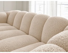 Svetlohnedá pohovka z textílie buklé 232 cm Hippolyte – Bobochic Paris