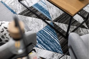 Koberec ALTER Nano Trojuholníky nebeský