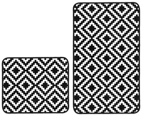 Biele/čierne kúpeľňové predložky v súprave 2 ks 60x100 cm – Mila Home