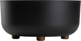 Plastový květináč na nožičkách TERRA 14,4x29,7 cm černý