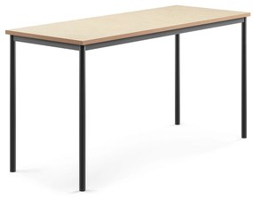 Stôl SONITUS, 1800x700x900 mm, linoleum - béžová, antracit