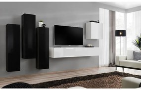 Obývacia stena Switch III Čierna/Biely