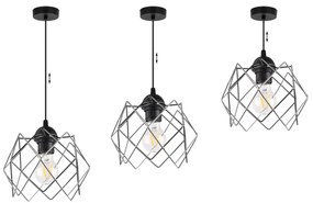 Závesné svietidlo Stella, 1x chrómové drôtené tienidlo