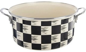 Kastról smalt ŠACHOVNICA Lem 5 l , pr. 26 cm