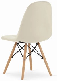 Set štyroch jedálenských stoličiek DUMO zamatové béžové (4ks)