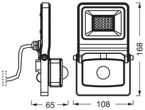Osram - LED reflektor so senzorom ENDURA LED/20W/230V 3000K IP44