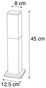 Inteligentný vonkajší lampáš tmavosivý 45 cm vrátane Wifi P45 - Malios