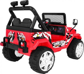 Ramiz Terénny akumulátorový Raptor Drifter pre deti Červený + diaľkové ovládanie + pomalý štart + EVA + zvuky Svetlá