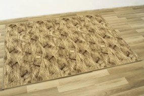 Metrážny koberec Brush 17 hnedý / béžový