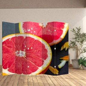Paraván - rozkrojení grapefruity (210x170 cm)