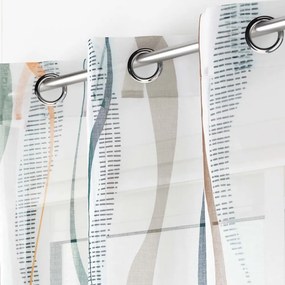 Bielo-modrá voálová záclona 140x280 cm Lisana – douceur d'intérieur