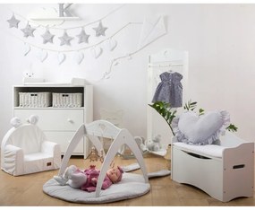 Baby-raj Detská hracia podložka 90 cm – mäkká zamatová podložka na hranie a odpočinok