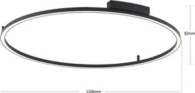 Brilagi - LED stmievateľné svietidlo PORTOFINO LED/85W/230V pr. 120 cm čierna + DO