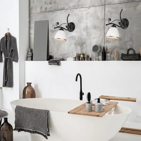 Nástenná lampa RETRO II 1xE27/60W/230V čierna matná