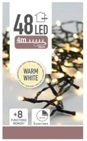 Svetelná vianočná reťaz Twinkle teplá biela, 48 LED