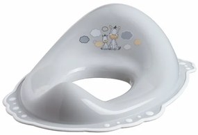 Erga 4 KIDS, detské WC sedátko Zebra s protišmykovou gumou, šedá, ERG-08315