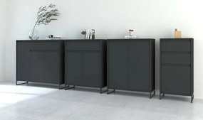 Komoda so šuplíkom Cologne, 80 cm, antracitová