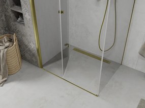 Mexen Lima sprchovací kút 80x100 cm, priehľadná, zlatá, 856-080-100-50-00